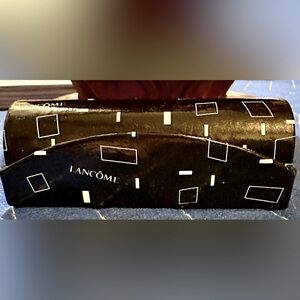 Vintage Rare Lancome Lipstick Holder Case w/ Mirror Black White Logo Old Money